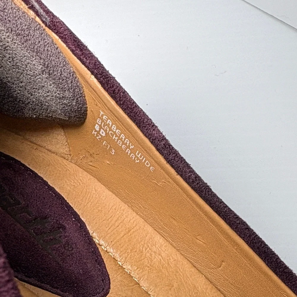 Earth suede Chic Plum Wedge‎ Shoes arch support size 8. Fc5
